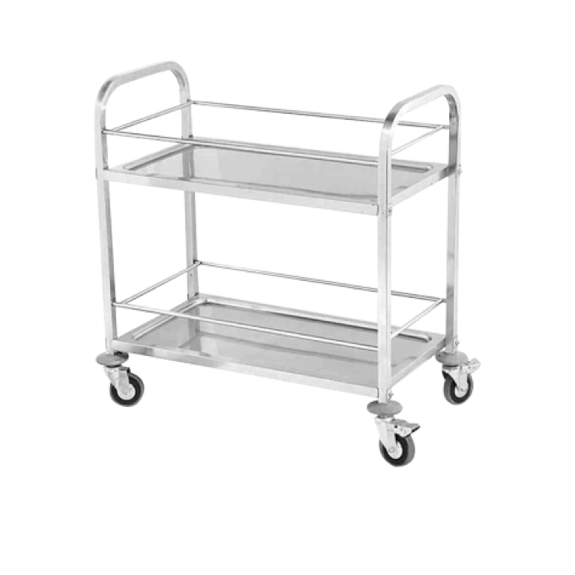SOGA Stainless Steel 2 Tier Utility Cart 75x40cm | Kitchen Warehouse™